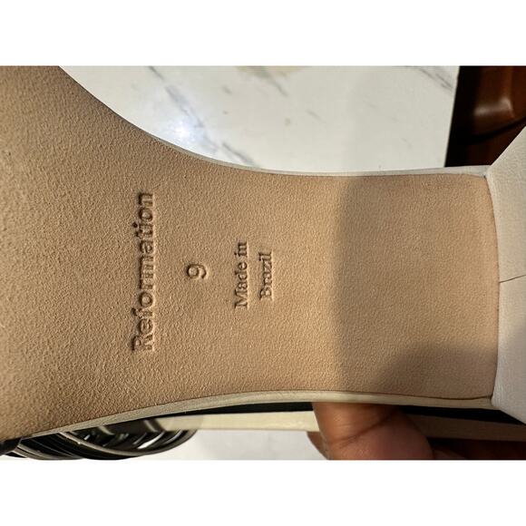 Reformation black and white sandals size 9 - Picture 2 of 8